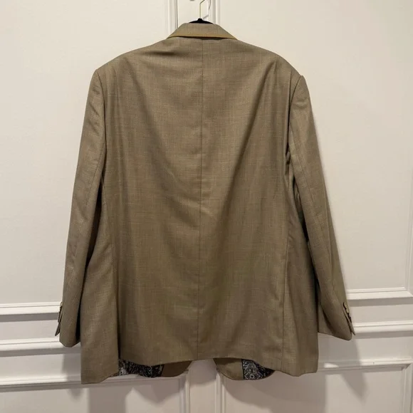 Tallia Men’s Size 54L Tan/Beige Two-Button Sport Coat Blazer Jacket
